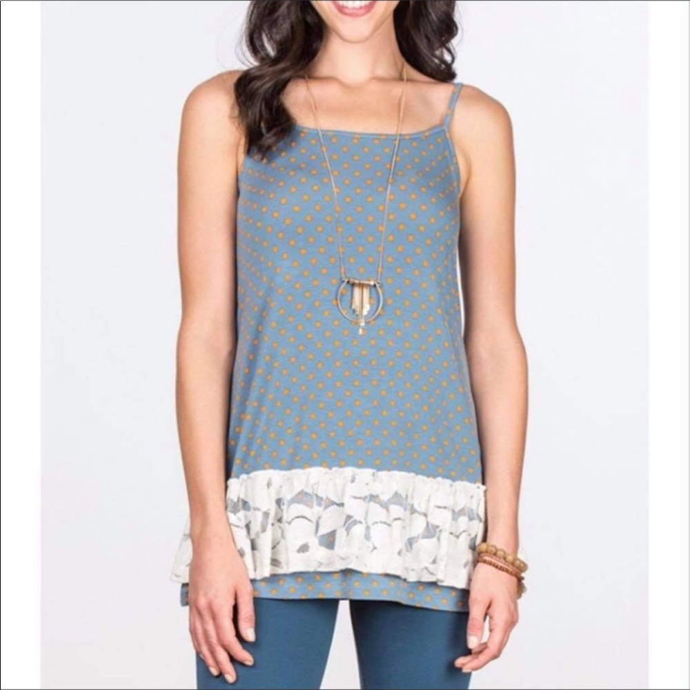 Matilda Jane Lace Bottom Dotted Boho Tunic